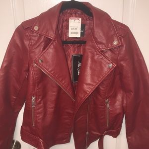 NWT faux leather jacket